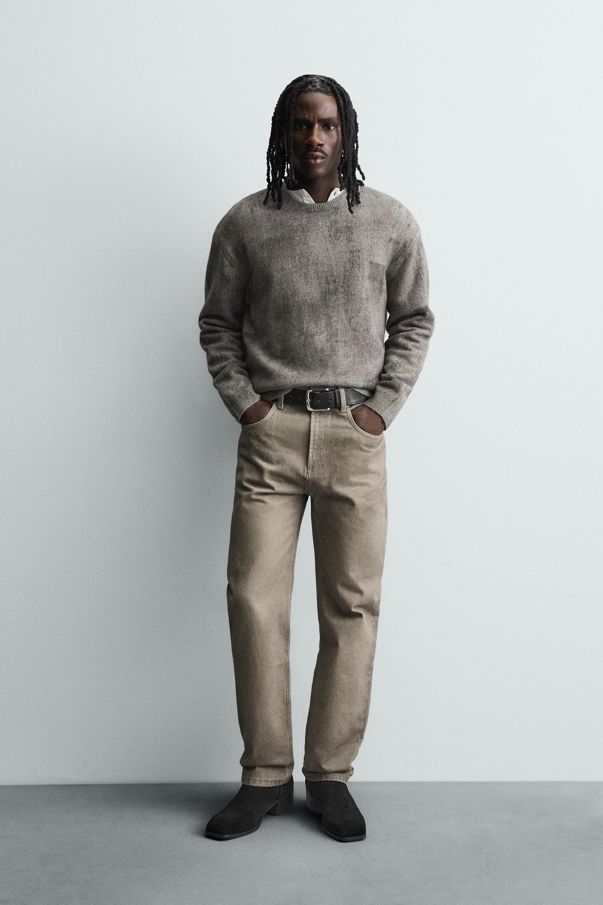 PULL BROSSÉ À IMPRIMÉ ABSTRAIT